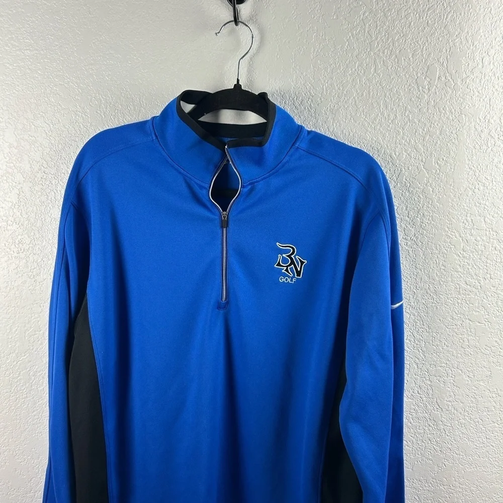Vintage Y2K Nike Golf Men’s Sweatshirt Long Sleeve Sz M Blue Black Active Wear